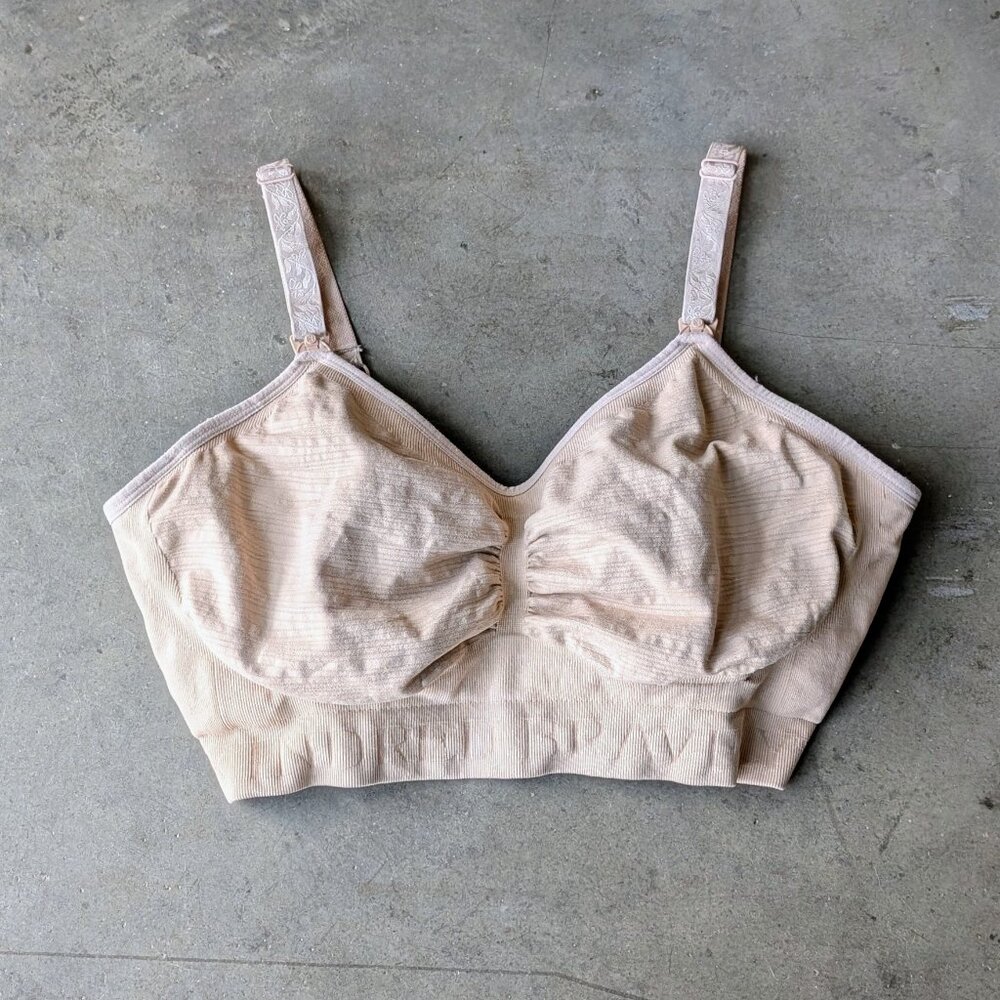Kindred Bravely Ivory Hands-Free Pumping and Nursing Bra size XL